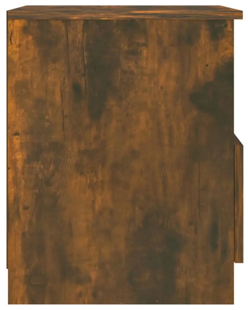 Mesa cabeceira 2pcs 40x40x50cm derivado madeira carvalho fumado