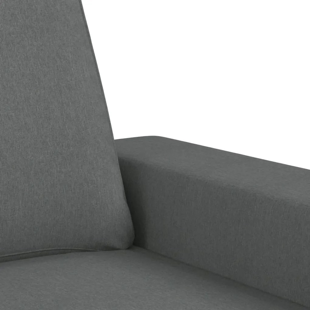 4 pcs conjunto de sofás tecido cinzento-escuro