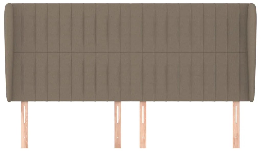 Cabeceira cama abas tecido 163x23x118/128 cm cinza-acastanhado