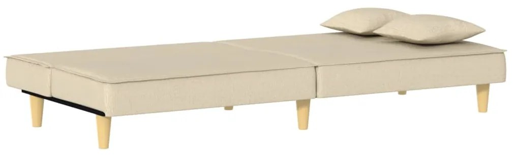 Sofá-cama tecido creme