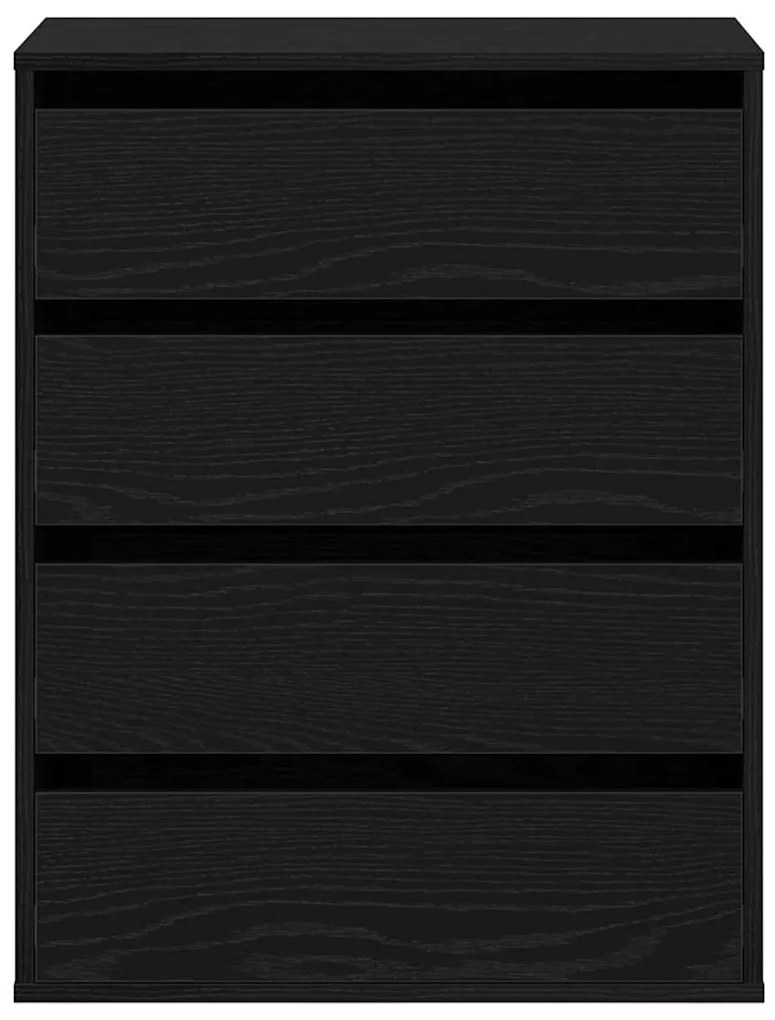 Cômoda vidaXL Preto Carvalho 60x41x76 cm Madeira Derivada