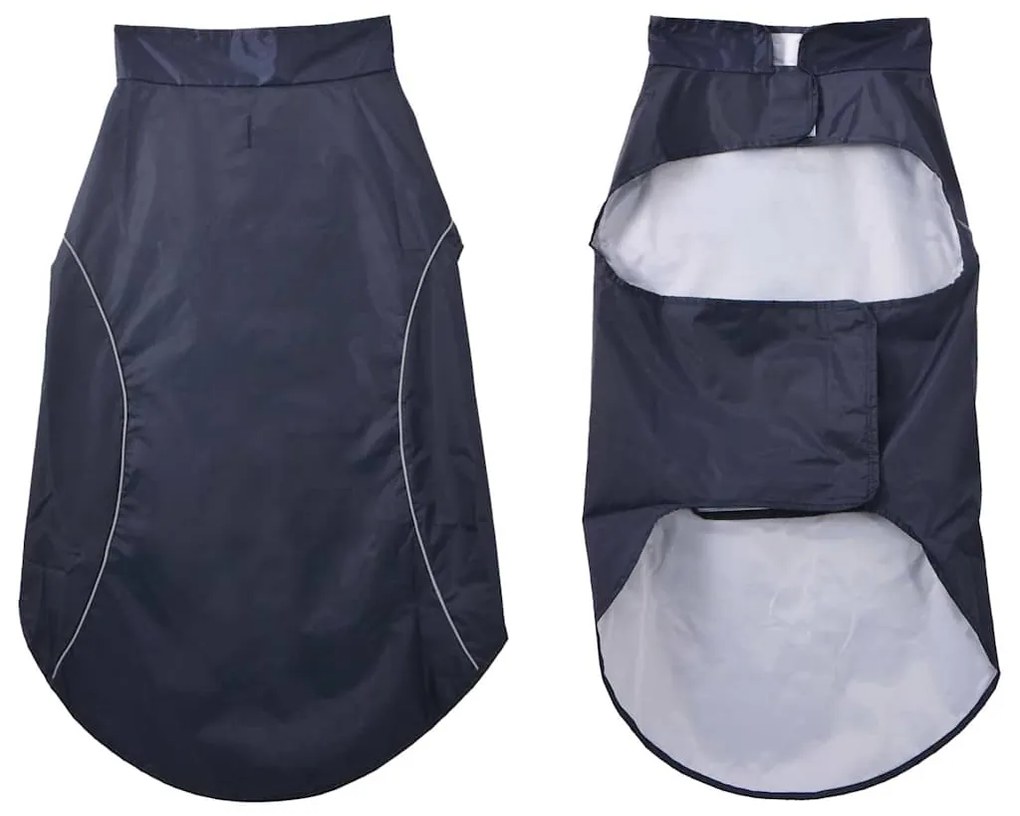 Capa de chuva para cães com tiras reflectoras azul-marinho 4XL