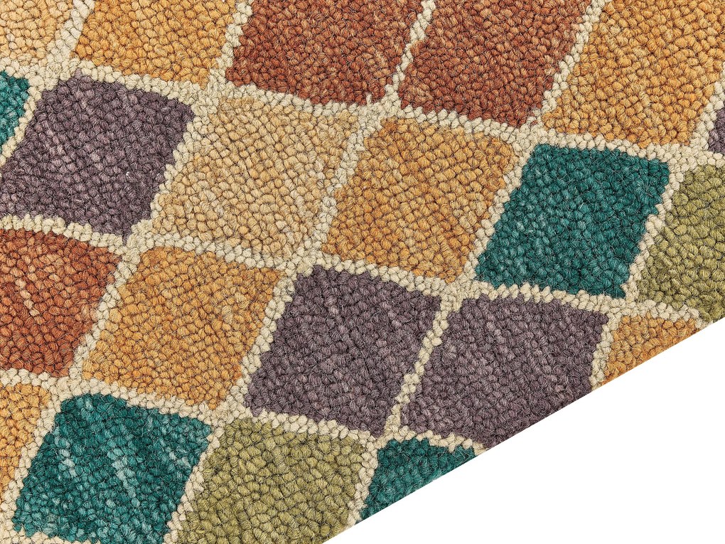 Tapete de lã multicolor 80 x 150 cm KESKIN Beliani