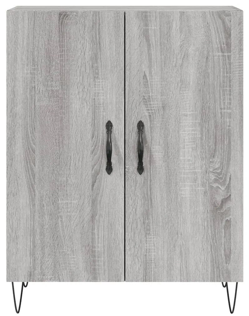 Aparador 69,5x34x90 cm derivados de madeira cinzento sonoma