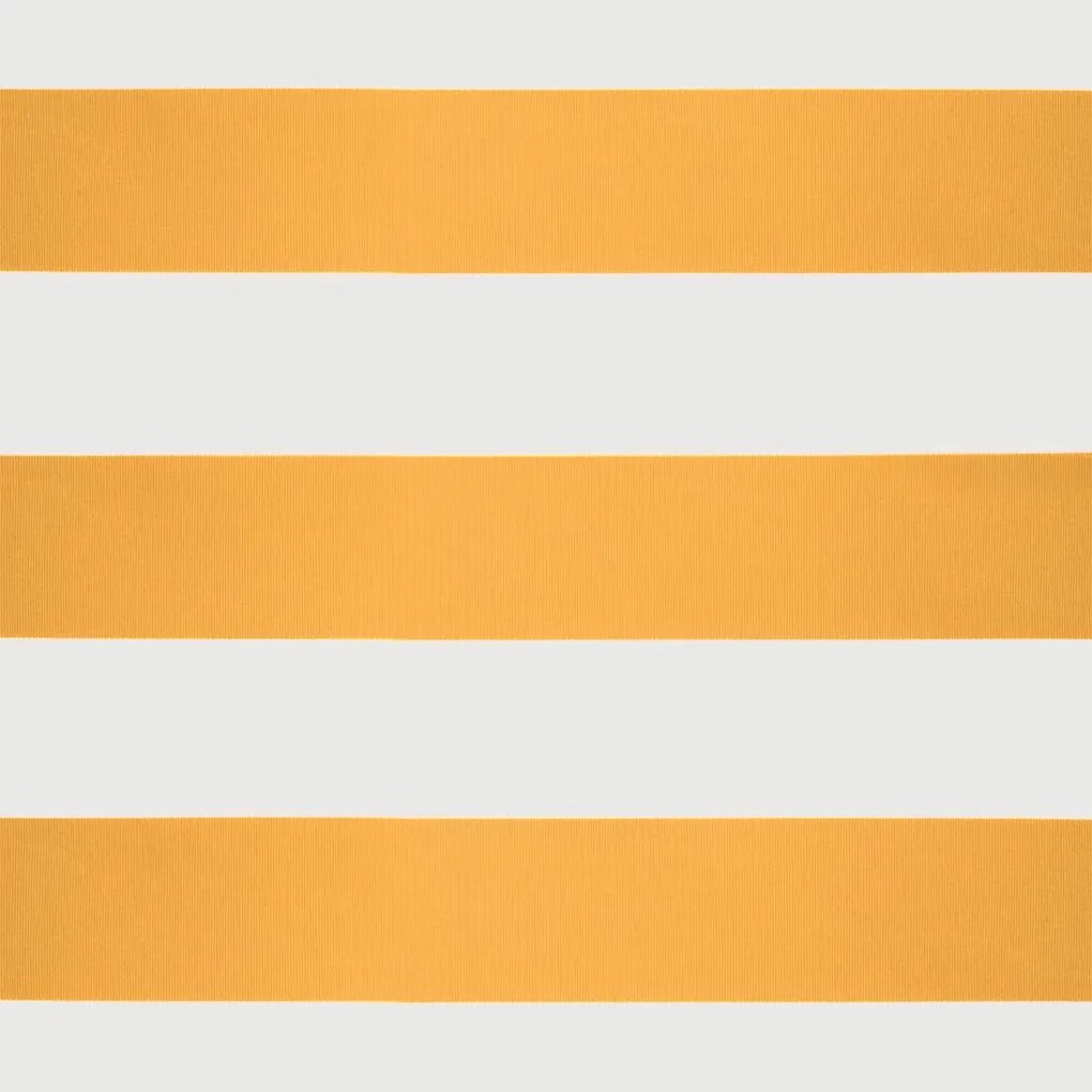Toldo retrátil 4x3 m tecido e alumínio amarelo e branco