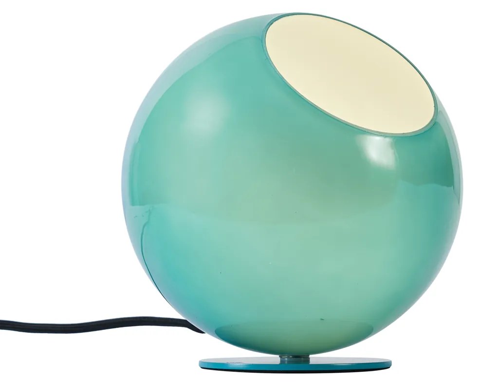 Candeeiro de Mesa Retro Azul com Vidro - Mabel Retro