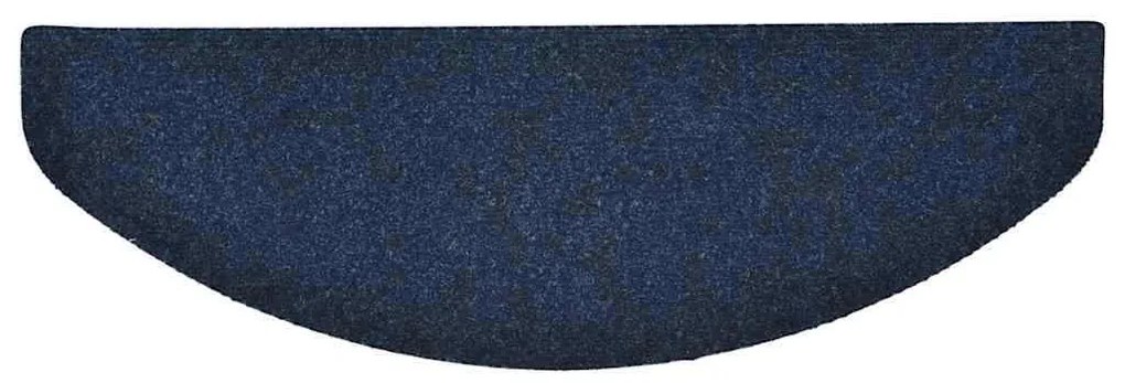 Tapetes escada adesivos 15 pcs 65x21x4 cm agulhado azul-marinho