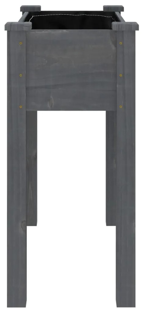 Vaso/floreira c/ forro 71x37x76 cm madeira de abeto maciça