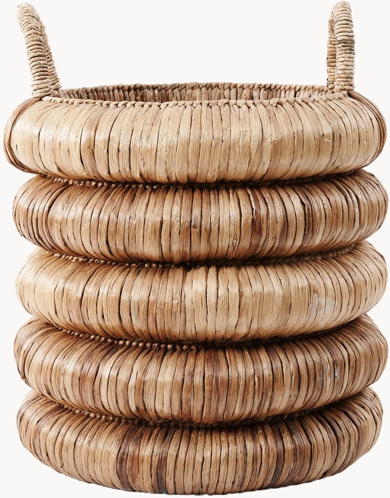 Cesto em jacinto-de-água artesanal Chunky