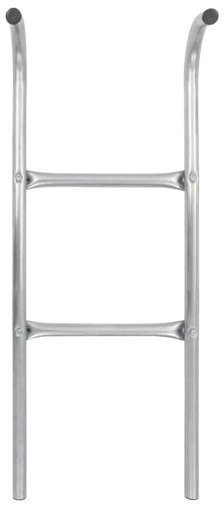 Escada de 2 degraus para trampolim 102,6 cm aço prateado