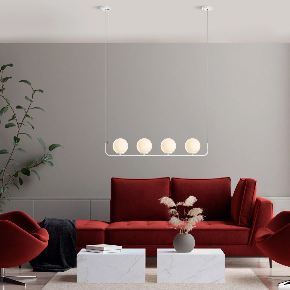 Chandelier Faruk – Branco – 15 cm x 100 cm x 15 cm