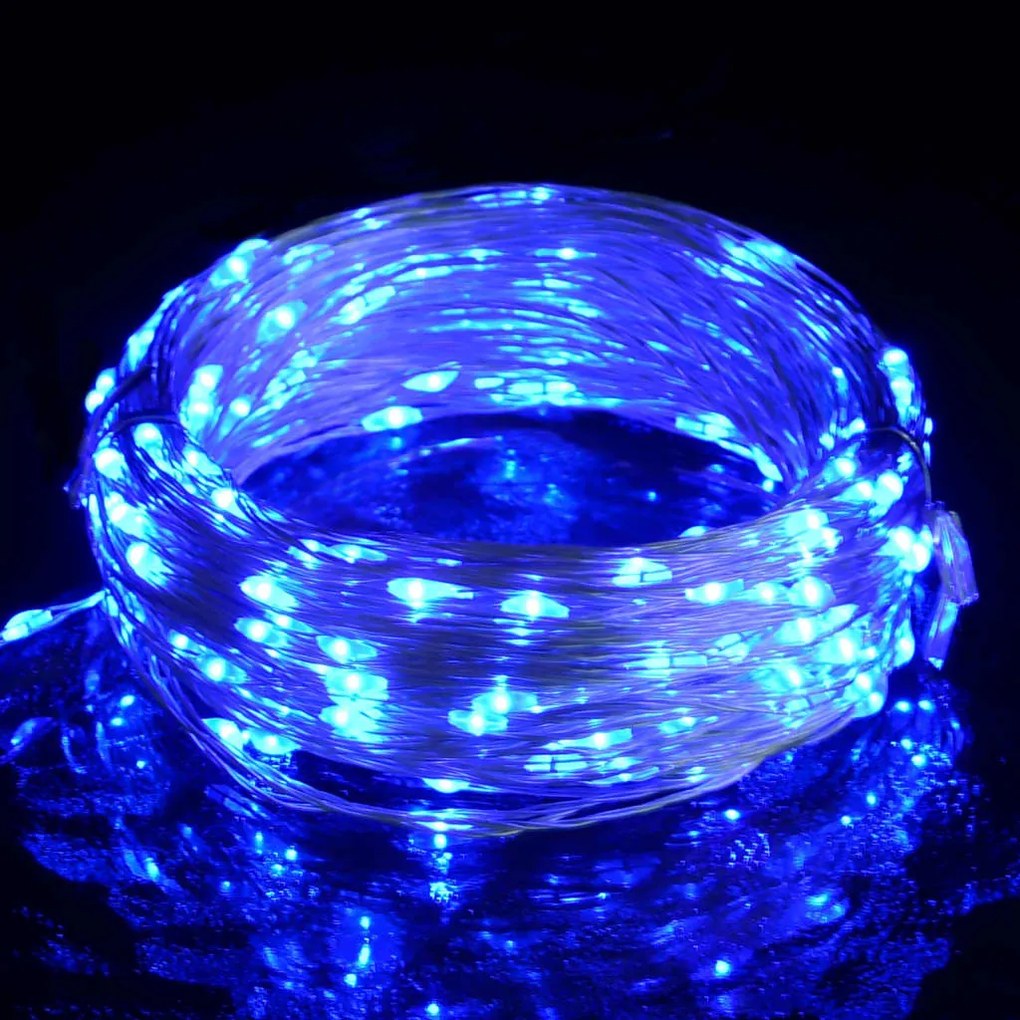 Cordão de luzes com 150 LED 15 m azul