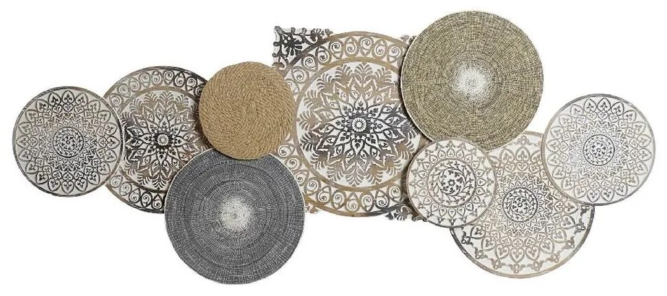 Decoração de Parede Dkd Home Decor Metal Mandala Fibra Madeira Mdf (172 X 8 X 80 cm)