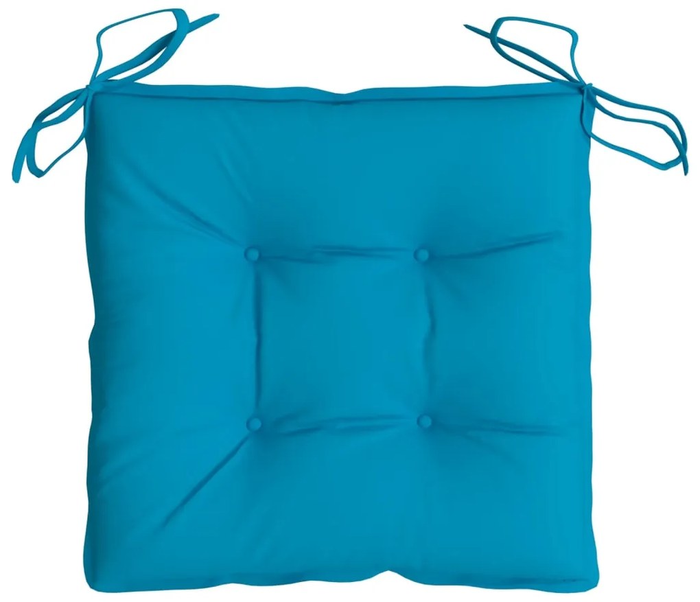 Almofadões de cadeira 2 pcs 40x40x7 cm tecido oxford azul-claro
