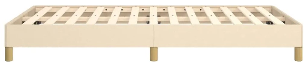 Estrutura de cama sem colchão 120x200 cm tecido cor creme