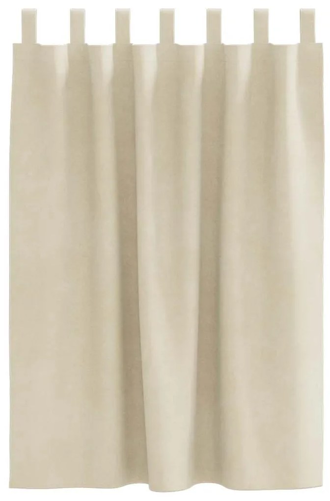 Cortinas Blackout vidaXL com Lacos de Suspensão 2 pcs Veludo Creme