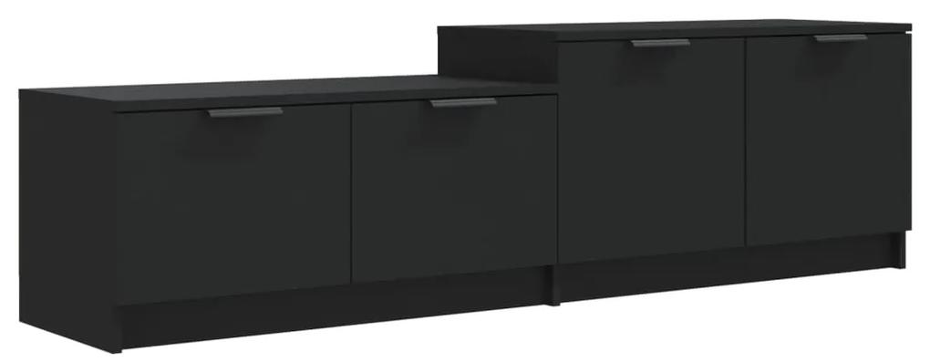 Móvel de TV 158,5x36x45 cm madeira processada preto