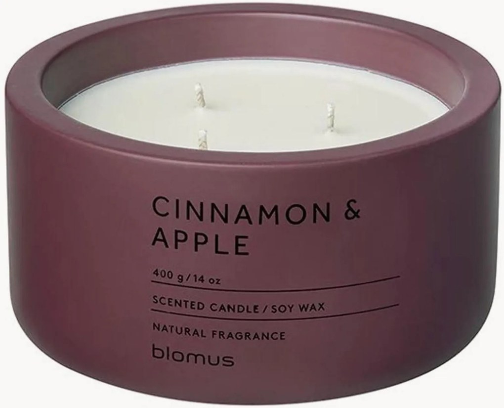 Vela perfumada com três pavios Fraga (canela e maçã)