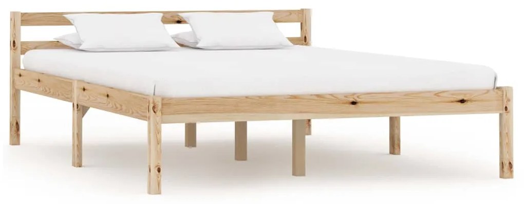 vidaXL Estrutura de cama 140x200 cm madeira pinho maciço