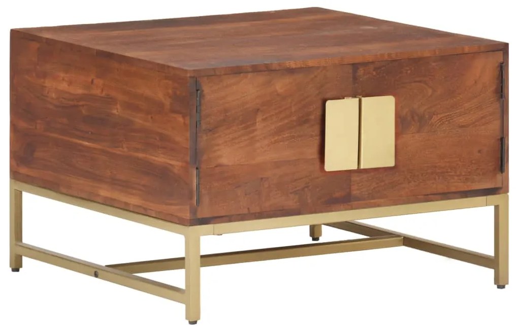 320376 vidaXL Mesa de centro 67x67x45cm madeira de acácia maciça castanho mel