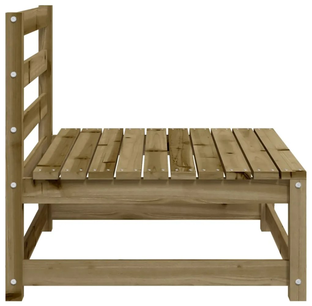 Sofás sem braços p/ jardim 3 pcs 70x70x67 cm pinho impregnado