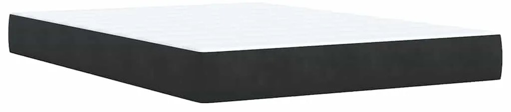 Cama com molas/colchão 140x190 cm veludo preto