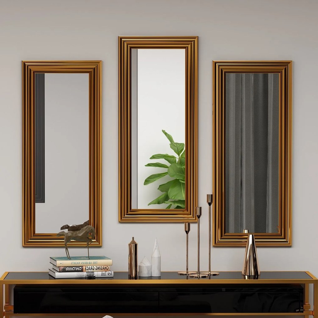 Conjunto de Espelhos Lavia – Bronze – 30x70x3 cm