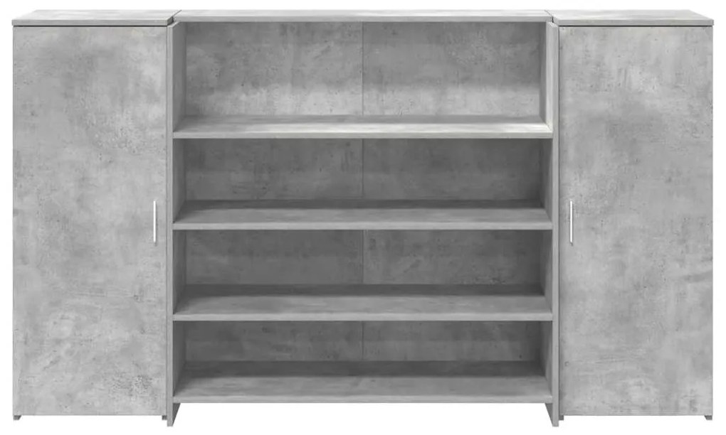 Balcão de recepção 180x50x103,5 cm madeira cinza cimento