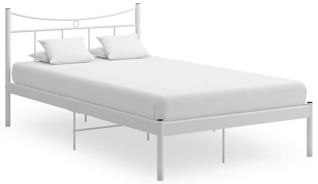 vidaXL Estrutura de cama 120x200 cm metal branco