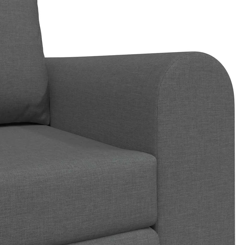 Sofá-camas 2 em 1 Cinza Escuro 148x71x83 cm Tecido