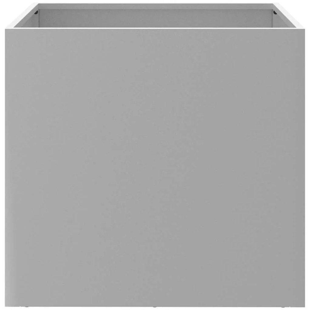 Vasos/floreiras 2 pcs 49x47x46 cm aço galvanizado prateado