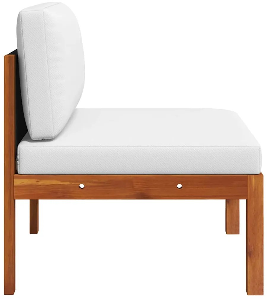Conjunto de lounge de jardim vidaXL de 2 peças com almofadas de madeir
