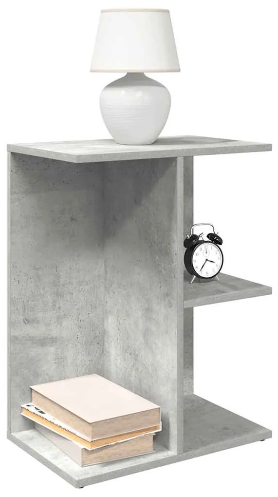 Mesas cabeceira 2 pcs 46,5x29x61cm deriv. madeira cinza cimento