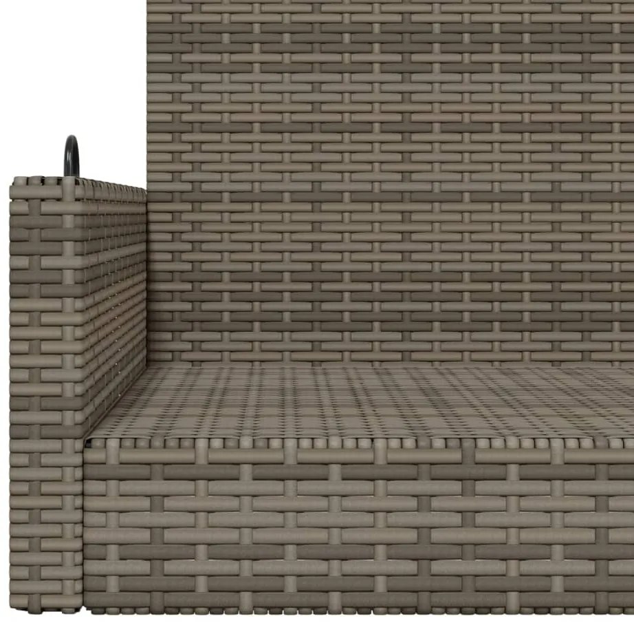 Banco baloiço 119x56x48 cm vime PE cinzento
