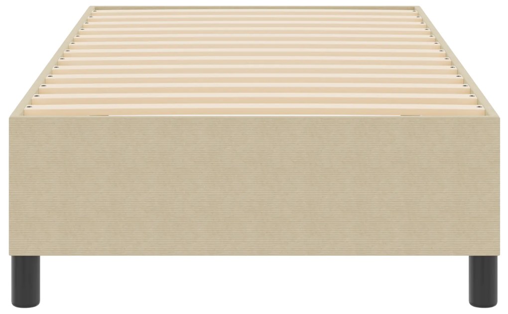 Cama Box Spring Verde Claro Cinza 80x200 cm Tecido De Cordão