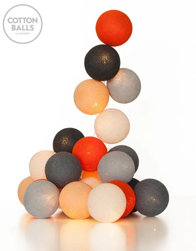 Grinalda Elegant Ginger Cat - 10 bolas (fio em linha)