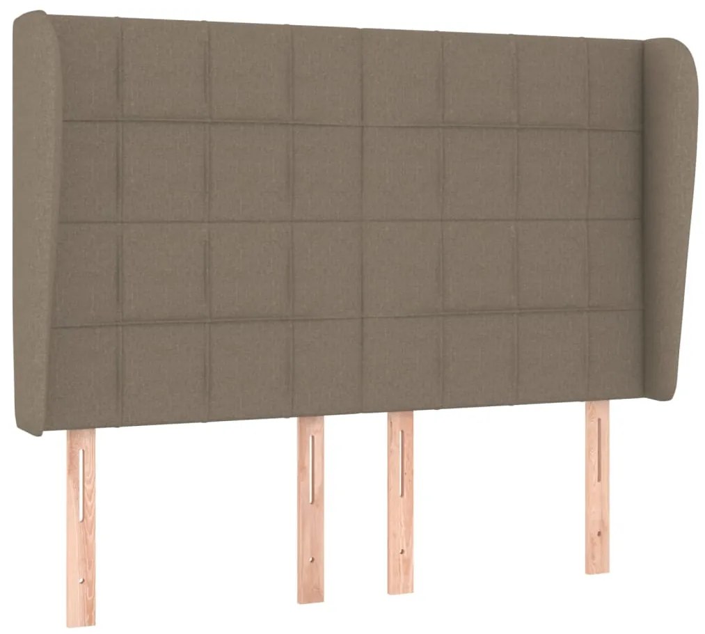 Cama com molas/colchão 140x200 cm tecido castanho-acinzentado
