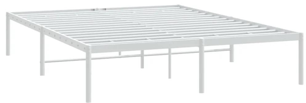 Estrutura de cama 140x190 cm metal branco