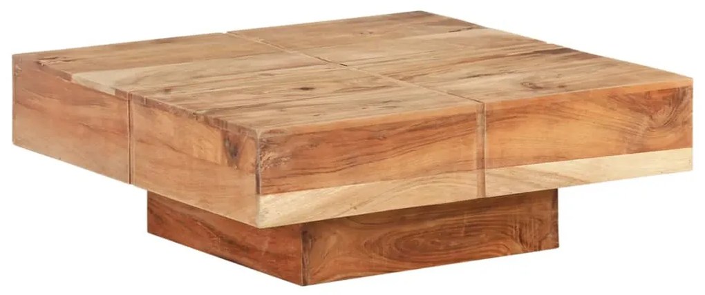 Mesa de centro 80x80x28 cm madeira de acácia maciça