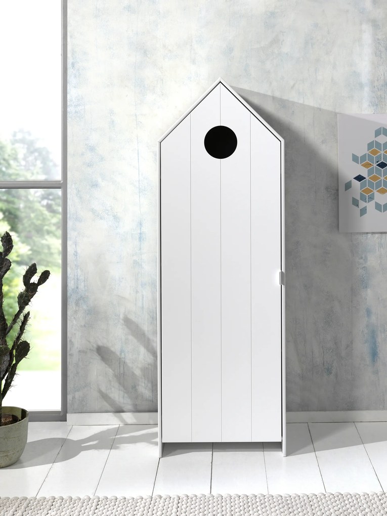 Conjunto 1 armario Guarda Roupa infantil + estante infantil coleção CASAMI Branco