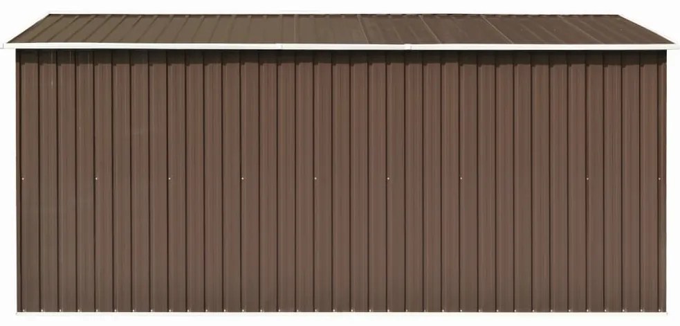 Abrigo de jardim 257x392x181 cm metal castanho