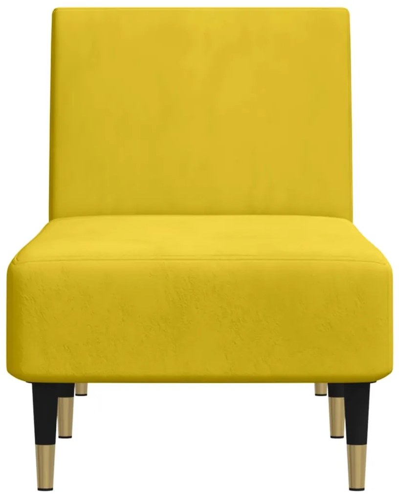 Chaise longue veludo amarelo