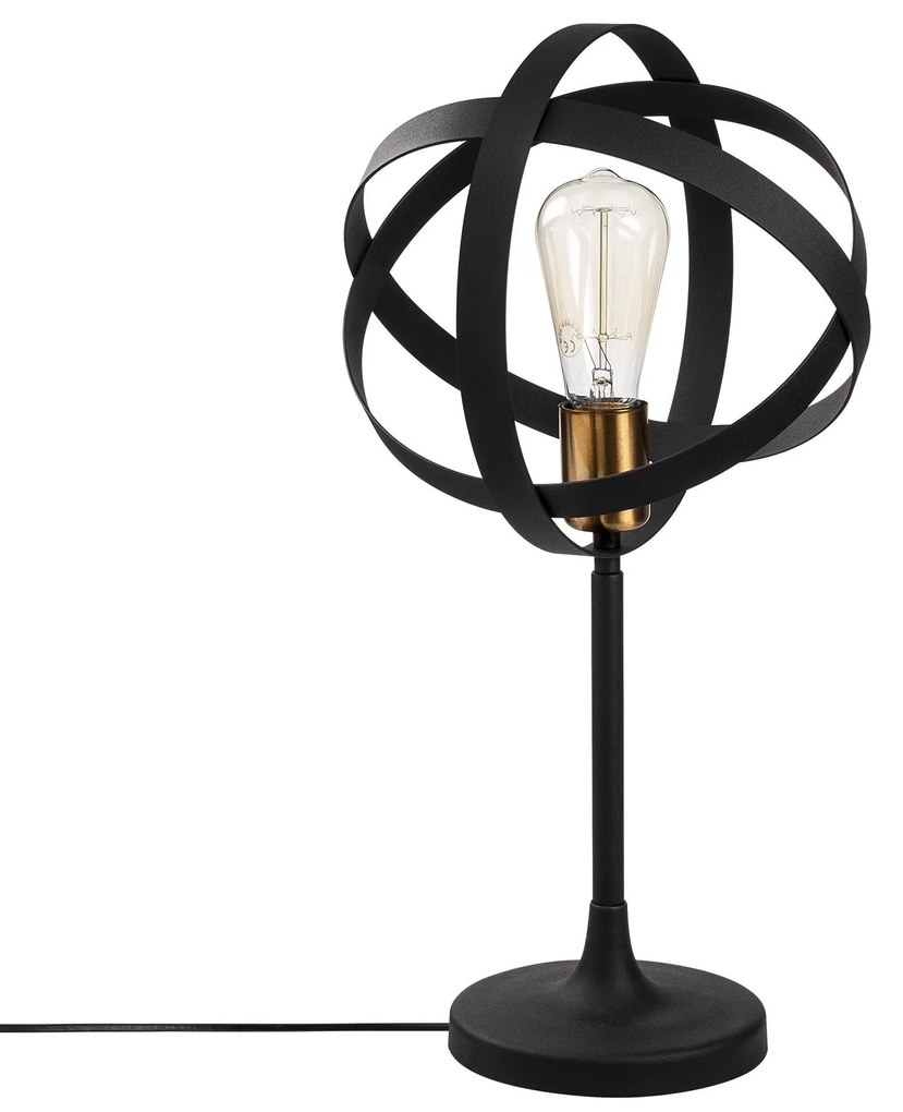 Candeeiro de Mesa Gezegen – Dourado/Preto – 24 cm x 50 cm
