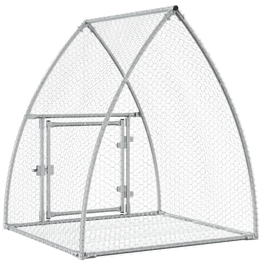 Gaiola para coelhos 100x105x120 cm aço galvanizado prateado