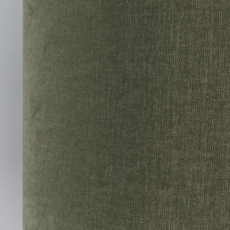 Candeeiro de pé em latão com abajur verde 50 cm - Kaso Moderno