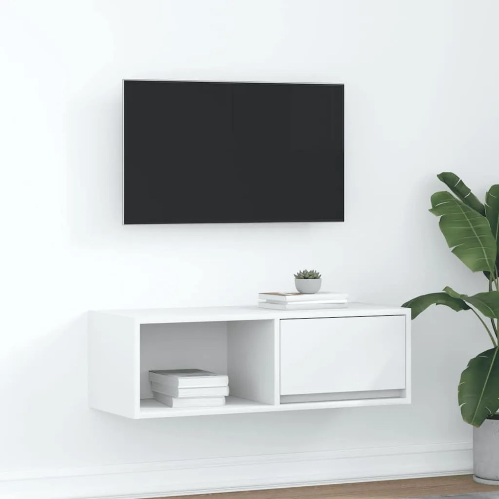 Móvel p/ TV 80x31x25,5 cm derivados de madeira branco