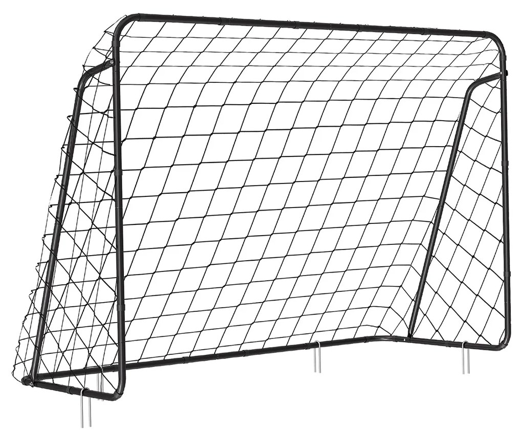 Baliza de futebol para crianças 300 x 120 x 205 cm Preta