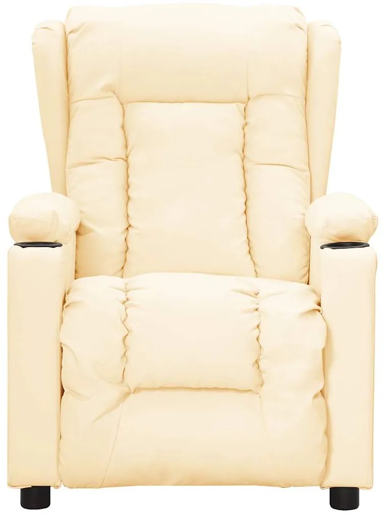 Cadeira de massagens couro artificial cor creme