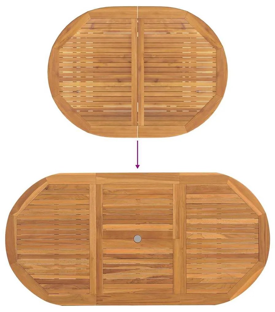 Conjunto de Jantar para o Jardim com 5 peças em Madeira Sólida de Teak