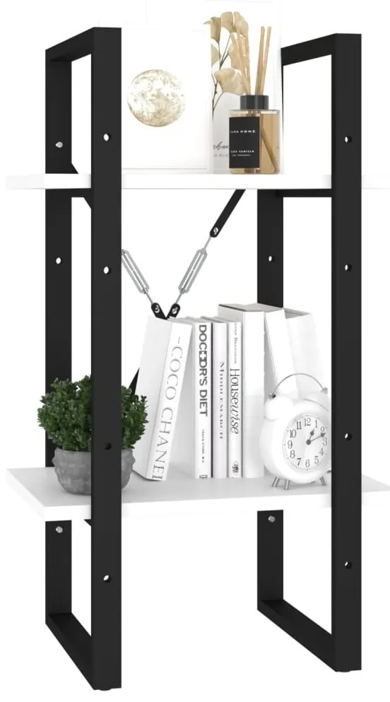 Estante com 2 prateleiras 40x30x70 cm derivados madeira branco
